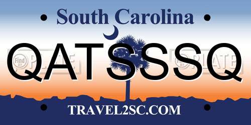 QATSSSQ South Carolina License Plate