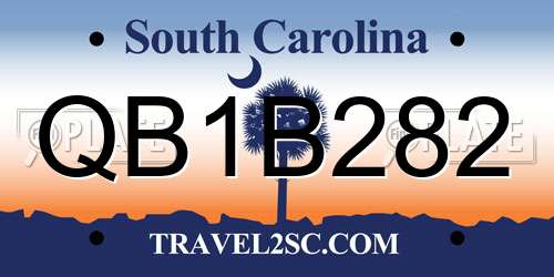 QB1B282 South Carolina License Plate