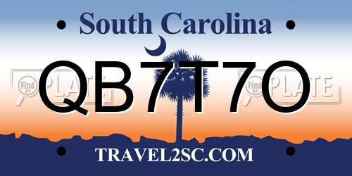 QB7T7O South Carolina License Plate