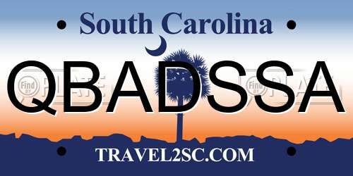 QBADSSA South Carolina License Plate