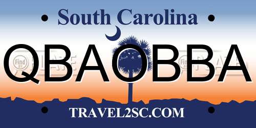 QBAOBBA South Carolina License Plate