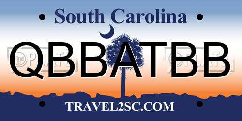 QBBATBB South Carolina License Plate