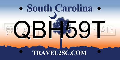 QBH59T South Carolina License Plate