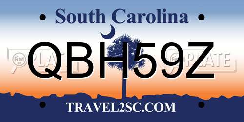 QBH59Z South Carolina License Plate