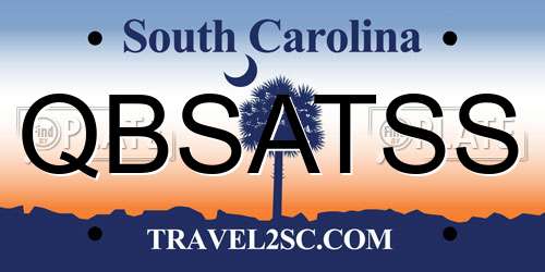 QBSATSS South Carolina License Plate