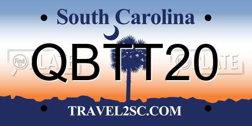 QBTT20 South Carolina License Plate