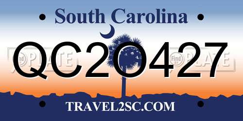 QC2O427 South Carolina License Plate