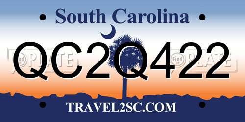 QC2Q422 South Carolina License Plate
