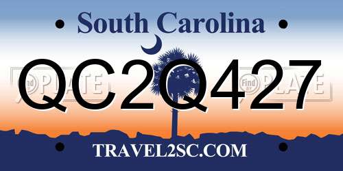 QC2Q427 South Carolina License Plate