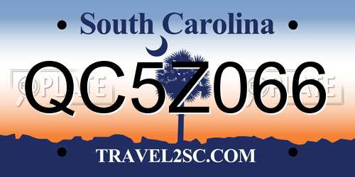 QC5Z066 South Carolina License Plate