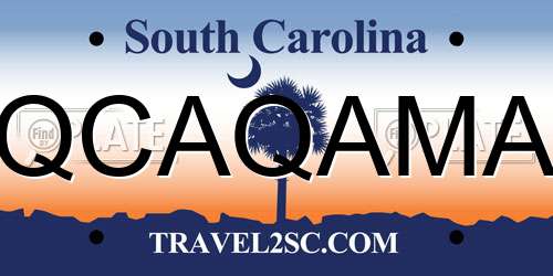 QCAQAMA South Carolina License Plate
