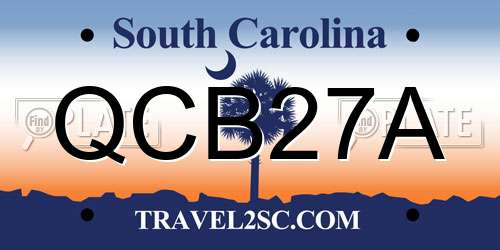 QCB27A South Carolina License Plate