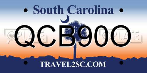 QCB90O South Carolina License Plate