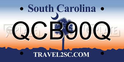 QCB90Q South Carolina License Plate