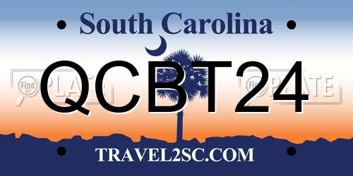 QCBT24 South Carolina License Plate