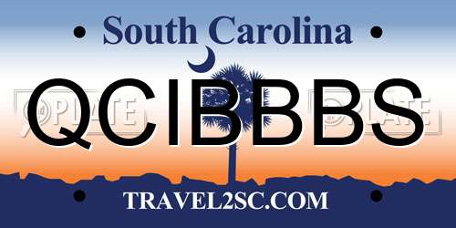 QCIBBBS South Carolina License Plate