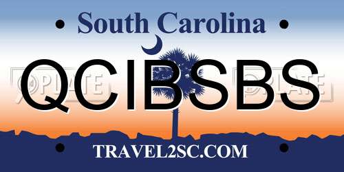 QCIBSBS South Carolina License Plate
