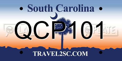 QCP101 South Carolina License Plate
