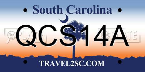 QCS14A South Carolina License Plate