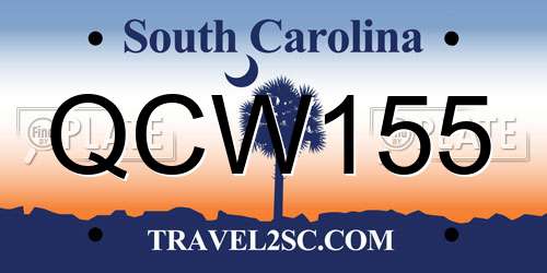 QCW155 South Carolina License Plate