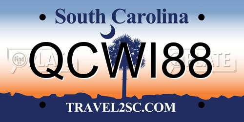 QCWI88 South Carolina License Plate