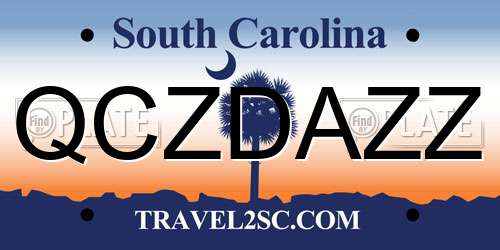 QCZDAZZ South Carolina License Plate