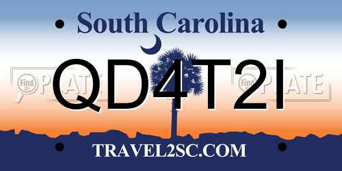 QD4T2I South Carolina License Plate