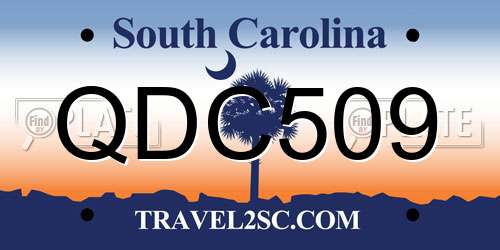 QDC509 South Carolina License Plate