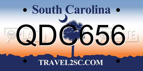 QDC656 South Carolina License Plate