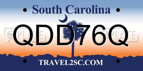 QDD76Q South Carolina License Plate