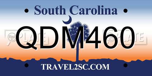 QDM460 South Carolina License Plate