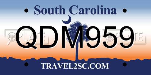 QDM959 South Carolina License Plate