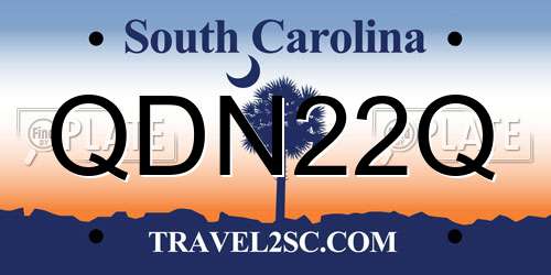 QDN22Q South Carolina License Plate