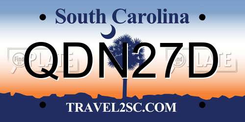 QDN27D South Carolina License Plate