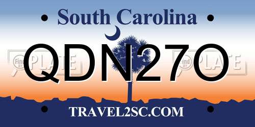 QDN27O South Carolina License Plate