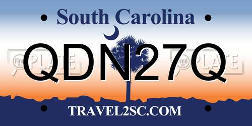 QDN27Q South Carolina License Plate