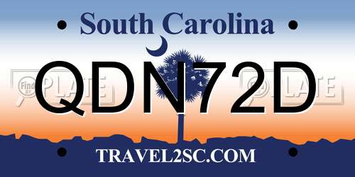 QDN72D South Carolina License Plate