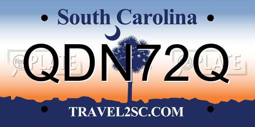QDN72Q South Carolina License Plate