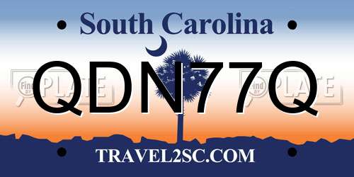 QDN77Q South Carolina License Plate