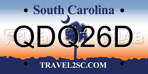 QDQ26D South Carolina License Plate