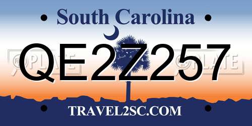 QE2Z257 South Carolina License Plate