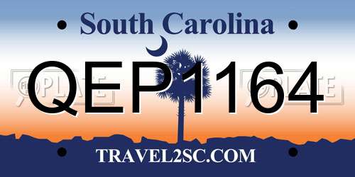 QEP1164 South Carolina License Plate