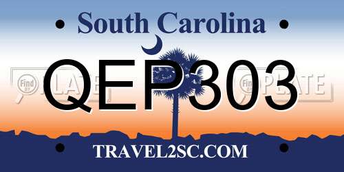 QEP303 South Carolina License Plate