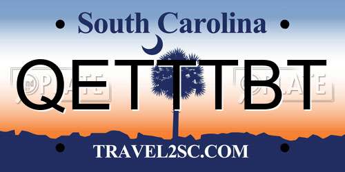 QETTTBT South Carolina License Plate