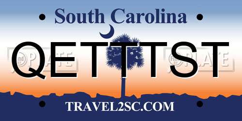 QETTTST South Carolina License Plate