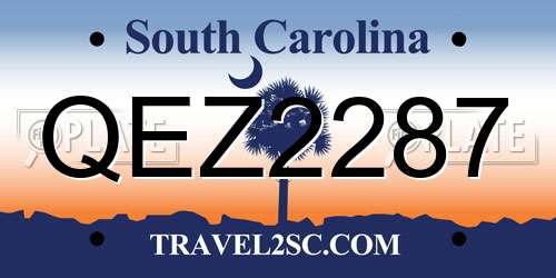 QEZ2287 South Carolina License Plate
