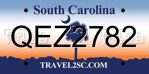 QEZ2782 South Carolina License Plate