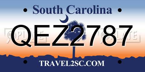 QEZ2787 South Carolina License Plate