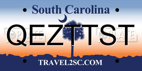 QEZTTST South Carolina License Plate