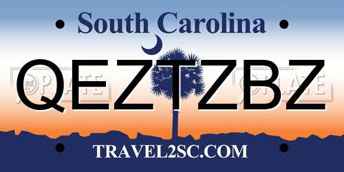QEZTZBZ South Carolina License Plate